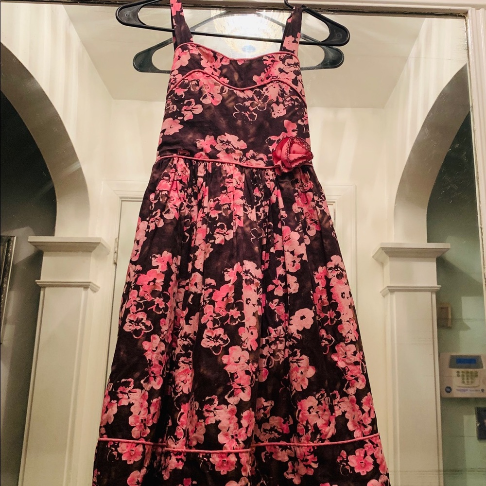 Jenny & Me pink & brown dress Size 12